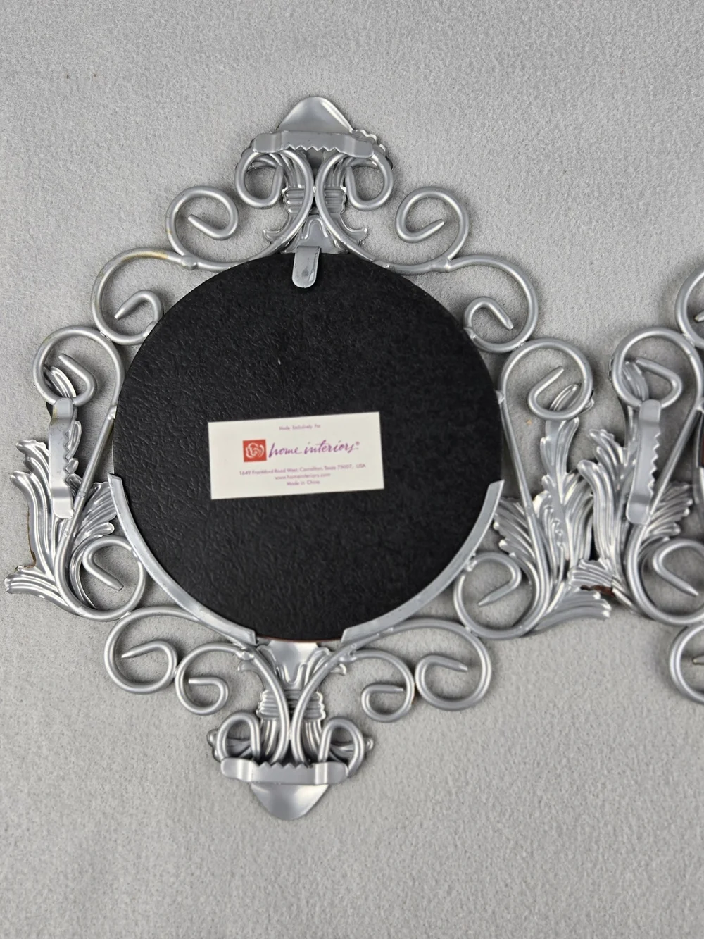 Vintage Home Interiors Metal Wall Mirror Pair – Ornate Gold/Bronze